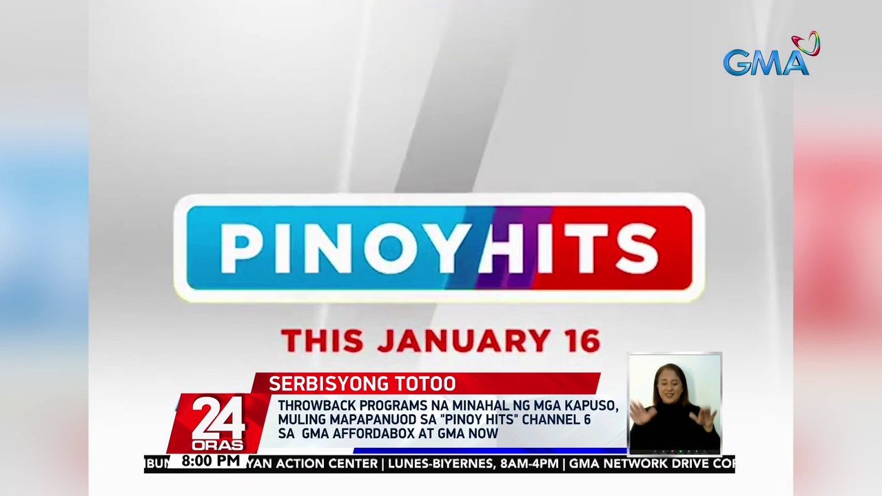 Throwback programs na minahal ng mga Kapuso, muling mapapanuod sa "Pinoy Hits" channel 6 sa GMA Affordabox at GMA Now | 24 Oras