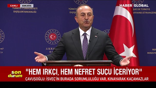 Bakan Çavuşoğlu'dan PKK/YPG provokasyonuyla ilgili çağrı: İsveç kınayarak sorumluluktan kaçamaz