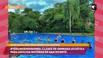 #Veranoenmisiones: clases de gimnasia acuática para adultos mayores en San Vicente