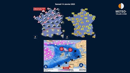 prévisions météo villes du vendredi 13 janvier 2023