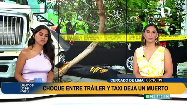 Cercado de Lima: Choque entre un tráiler y un auto deja una persona fallecida
