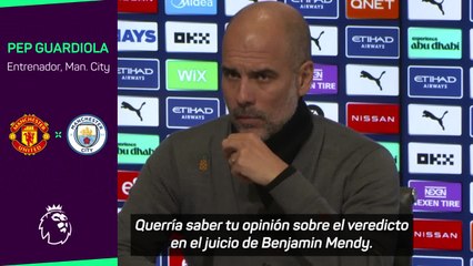 Le preguntan a Guardiola por la absolución de Mendy y su respuesta fue muy inusual en él