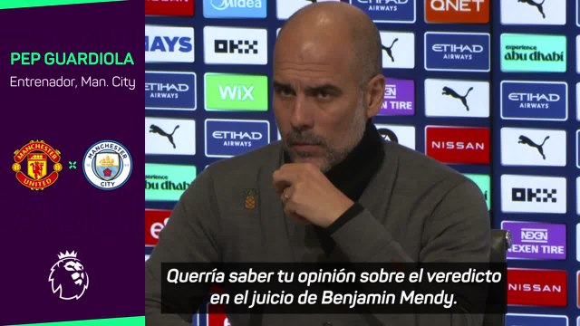 Le preguntan a Guardiola por la absolución de Mendy y su respuesta fue muy inusual en él