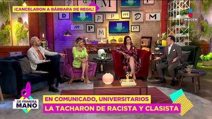¿Clasista y racista? Cancelan clase de Bárbara de Regil