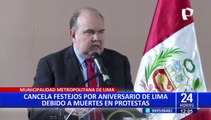 Rafael López Aliaga cancela festejos por aniversario de Lima debido a muertes en protestas