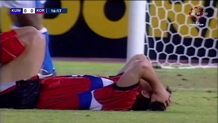 مباراة كرة القدم بين منتخب الكويت 2 ومنتخب كوريا ج 0
