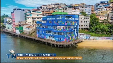 Restaurante ganha pintura e vira cartão postal em Vitória