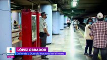 López Obrador defiende la presencia de la Guardia Nacional en el Metro