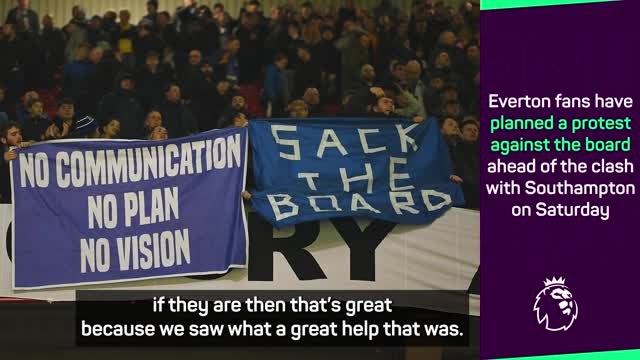 Lampard hopeful of strong Everton support despite fan protests