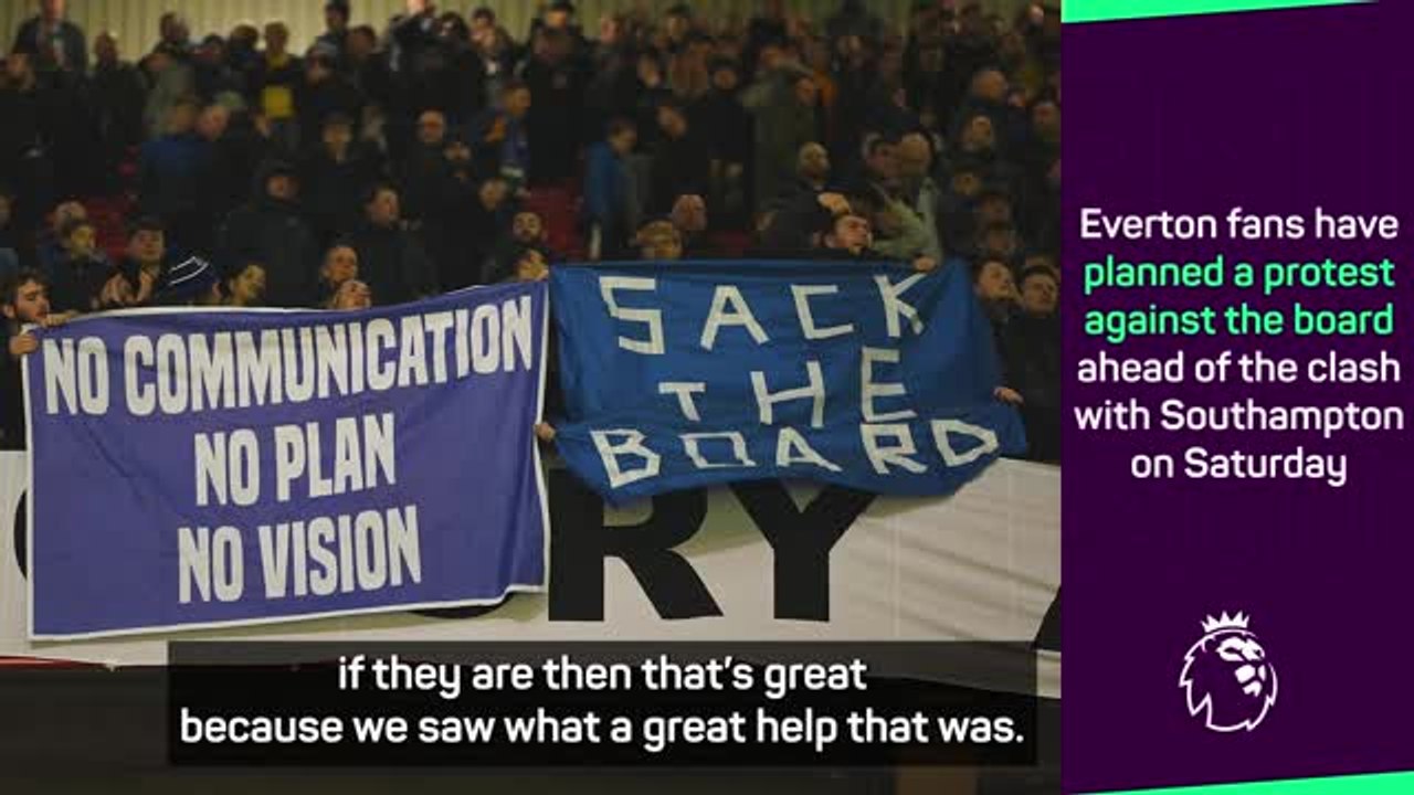 Lampard hopeful of strong Everton support despite fan protests