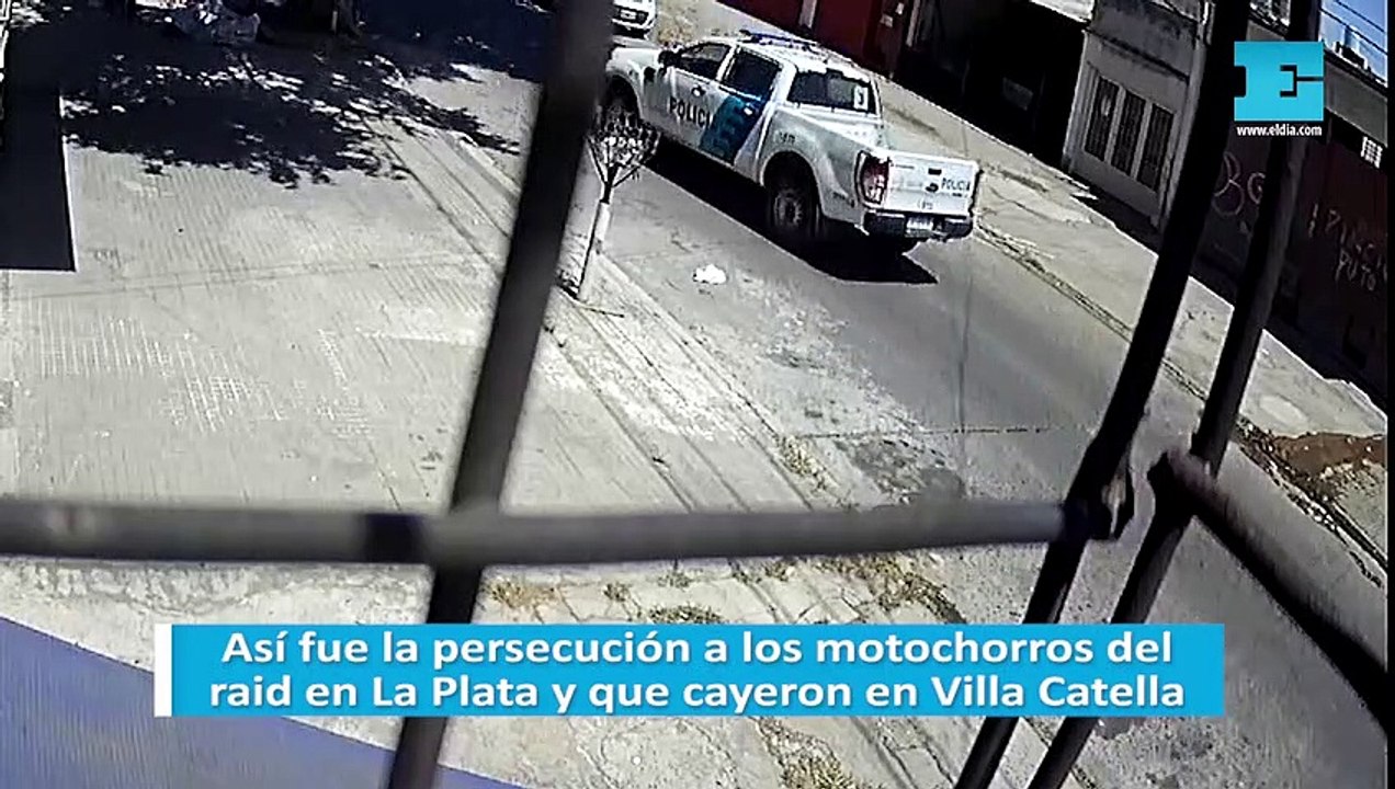 Así fue la persecución a los motochorros del raid en La Plata y que cayeron en Villa Catella
