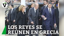 Los reyes eméritos llegan al funeral de Constantino de Grecia