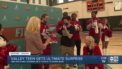 Valley teen battling cancer receives surprise tickets to the Super Bowl