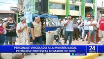 Minero ilegal está involucrado en protestas en Madre de Dios y tendría vínculos con Guido Bellido
