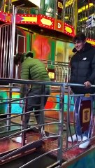 Girl Gets Trapped on Fun House Obstacle