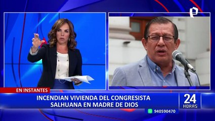Vándalos atacan vivienda del congresista Eduardo Salhuana en Puerto Maldonado