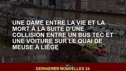 Une dame entre la vie et la mort à la suite d'une collision entre un bus TEC et une voiture sur le q