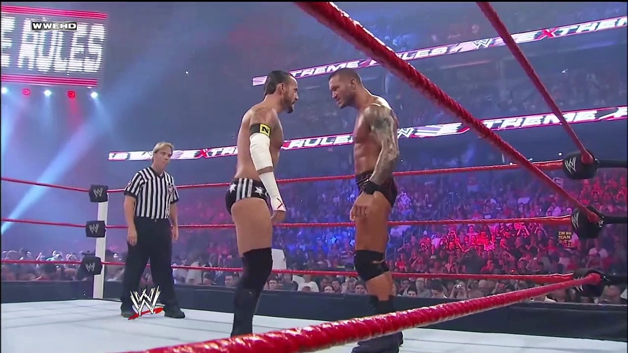 Randy Orton vs CM Punk Last Man Standing Match Extreme Rules 2011
