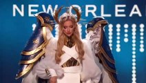 Miss Univers : Regardez la représentante de l'Ukraine qui a pris, cette nuit, le costume d'une héroïne guerrière lors des défilés du show préliminaire