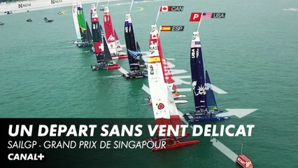Pas facile un départ sans vent  - Grand prix de Singapour SailGP