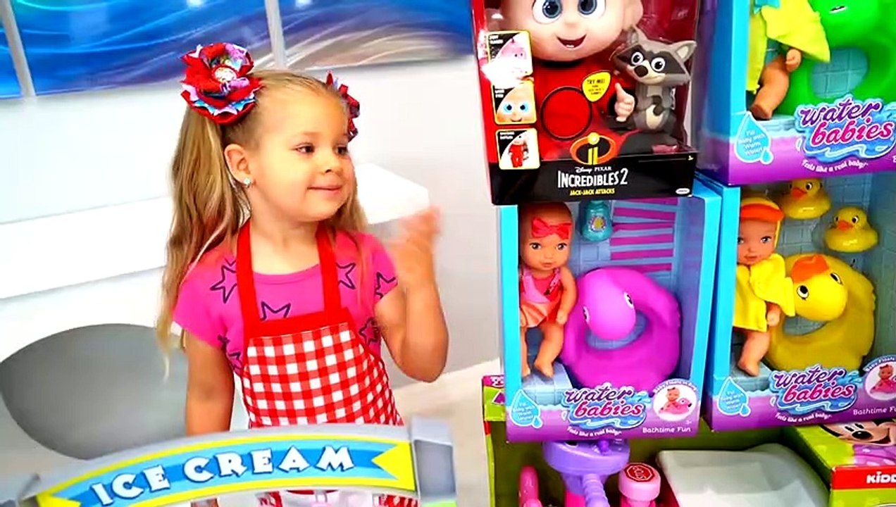 Diana sells ice cream - story about twins