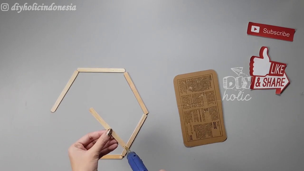 DEKORASI RUMAH YANG SIMPLE _ POPSICLE STICK IDEAS WALL HANGING _ IDE KREATIF DARI STIK ES KRIM