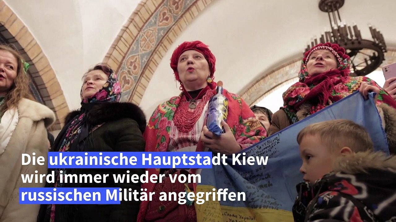 Kiew: Fest zum Jahreswechsel im bombensicheren U-Bahnhof