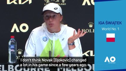 Swiatek looking to match Djokovic's consistency in her career