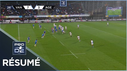 PRO D2 - Résumé RC Vannes-SU Agen: 15-16 - J17 - Saison 2022/2023