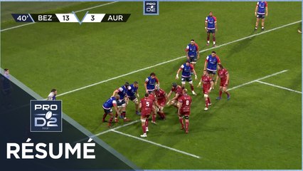 PRO D2 - Résumé AS Béziers Hérault-Stade Aurillacois: 34-10 - J17 - Saison 2022/2023
