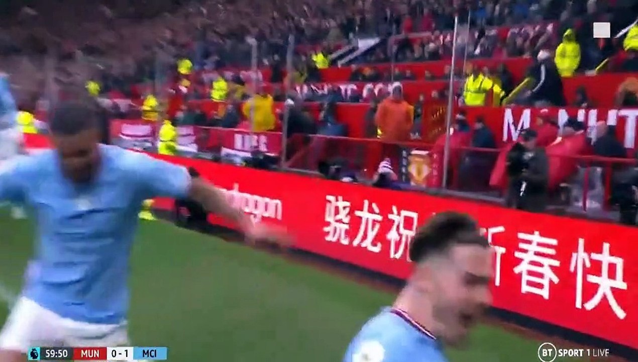 Jack Grealish Goal - Manchester United vs Manchester City 0-1 14/01/2023