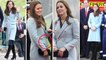 BABY BLUE BUMP!  Kate Conceals Growing Tummy Under Matthew Williamson Coat For Wales Engagements