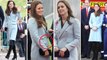 BABY BLUE BUMP!  Kate Conceals Growing Tummy Under Matthew Williamson Coat For Wales Engagements