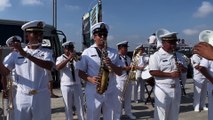 La Banda musical de la Marina en el boulevard de Boca del Río