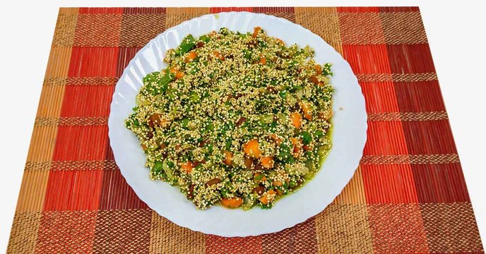 طريقة عمل سلطة الكينوا بالخضار