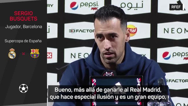 FINAL SUPERCOPA ESPAÑA | REAL MADRID - BARCELONA | Rueda de prensa de BUSQUETS | AS
