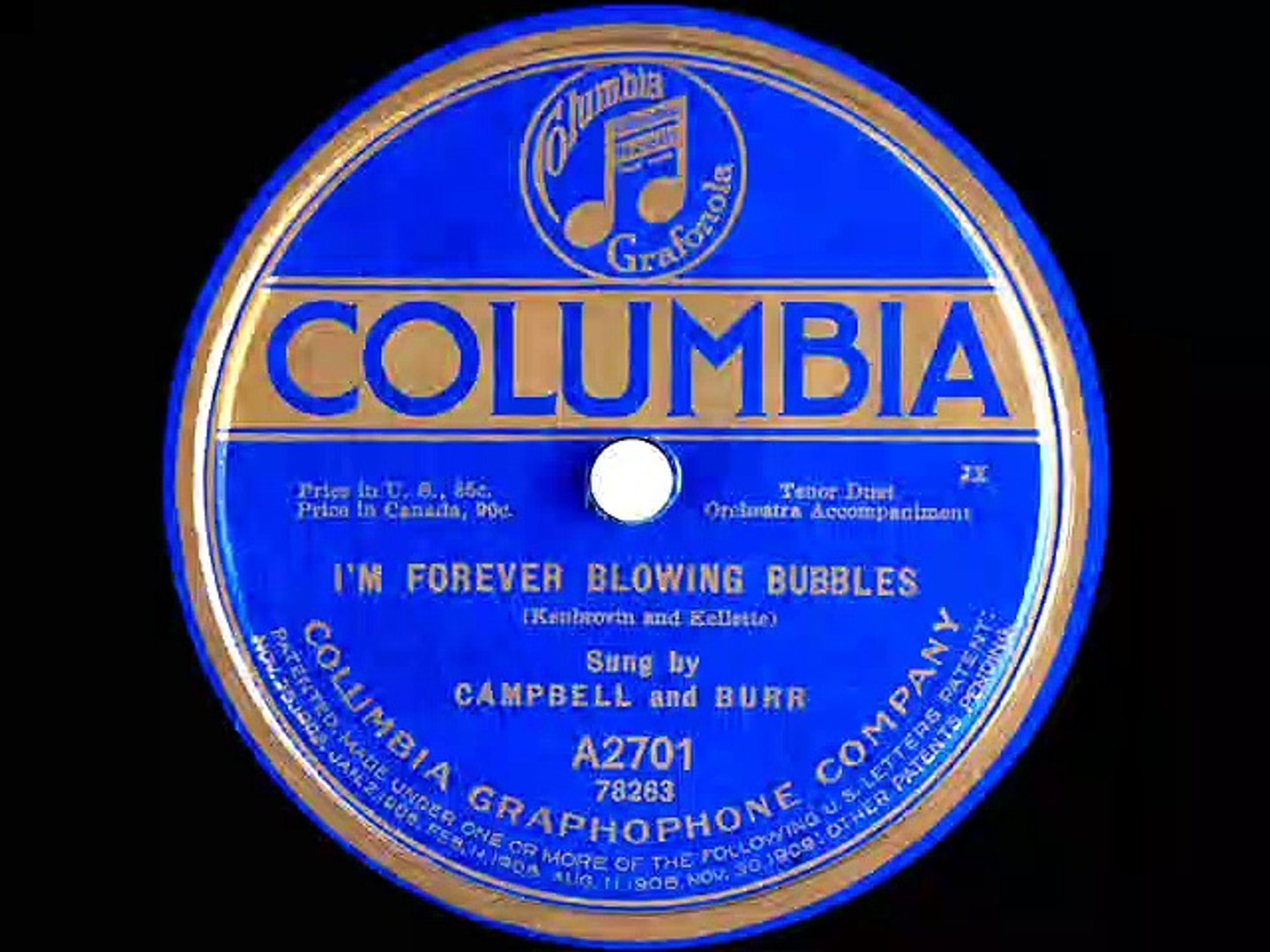 ⁣1919 Albert Campbell Henry Burr Im Forever Blowing Bubbles