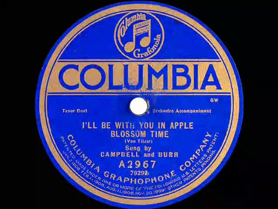 1920 Albert Campbell Henry Burr Ill Be With You In Apple Blossom Time