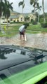 Man Catches Large Snook Fish From Aftermath Puddle of Hurricane Ian