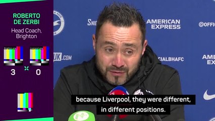 De Zerbi 'not surprised' by Brighton's win over Liverpool