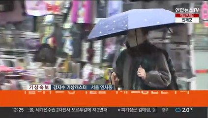 [날씨] 휴일 전국 눈,비…내일까지 강원산간