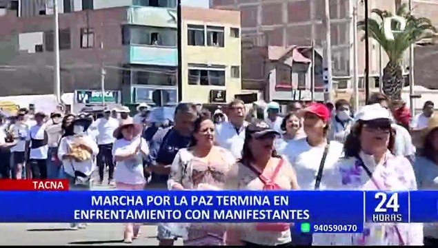 Marcha por la paz termina en enfrentamientos con violentos manifestantes