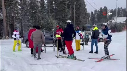 Sarıkamış'ta kayak keyfi