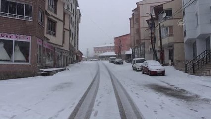 Karlıova'da kar etkisini sürdürüyor