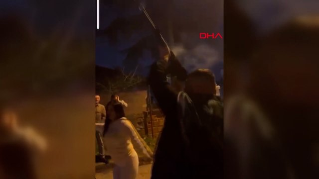 Pendikte asker eğlencesinde pompalı tüfekle havaya ateş ettiler