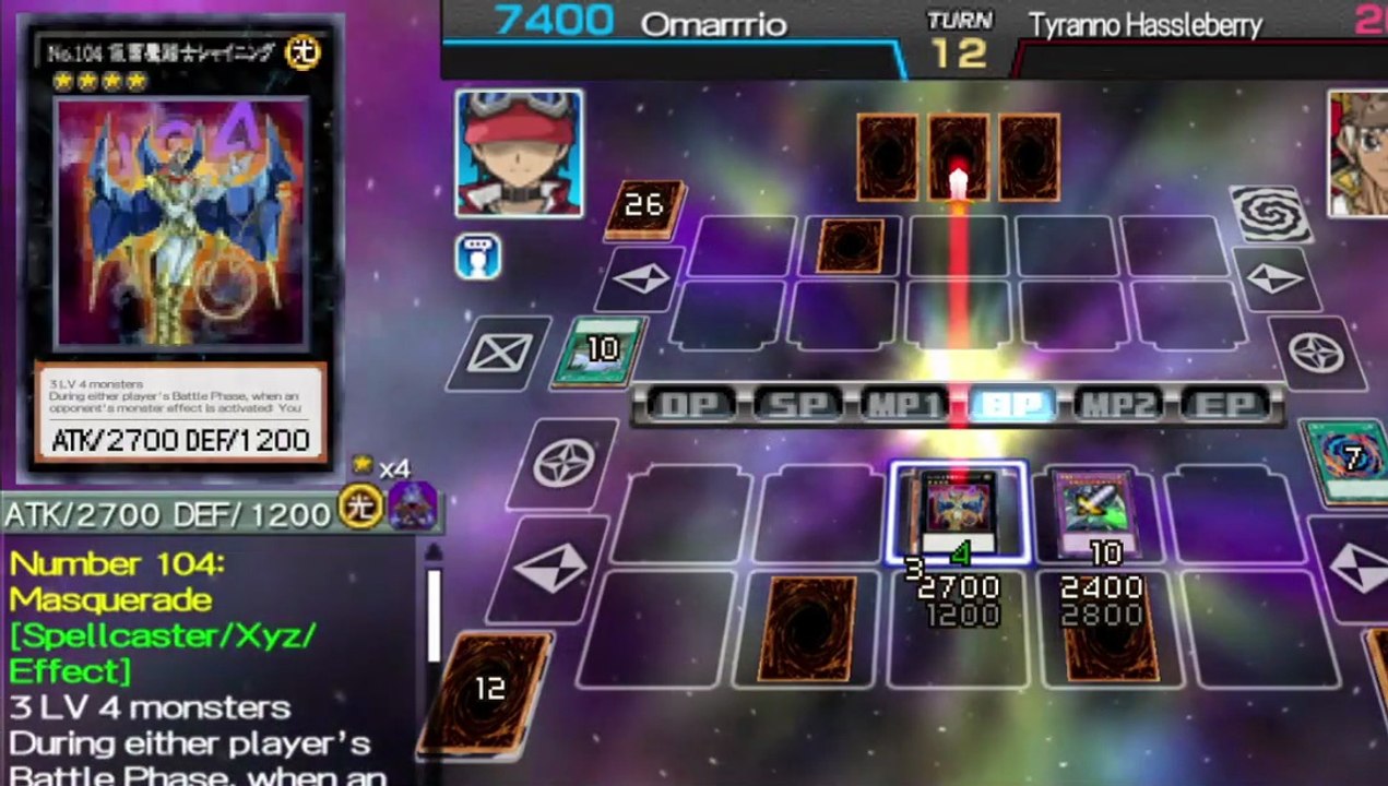 Yugioh Tag Force Arc V Special : Masquerade VS Tyranno Hassleberry Deck