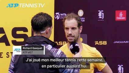Auckland - Gasquet : "Un réve qui se réalise de m'imposer dans ce pays"