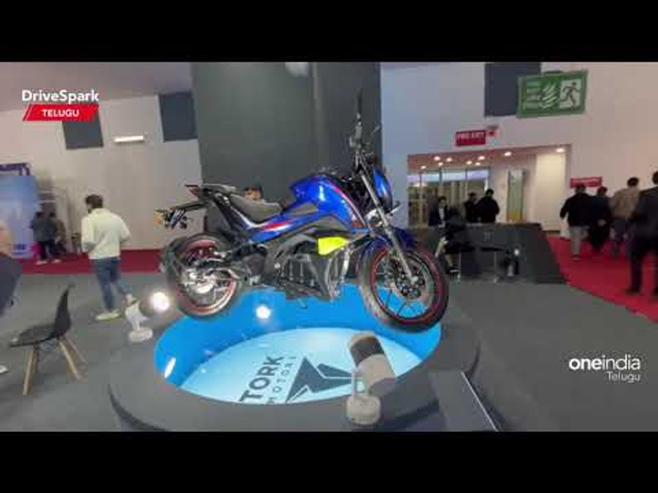 Auto Expo 2023 | Tork Kratos X EV Motorcycle Walkaround | Arun Teja | TELUGU DriveSpark
