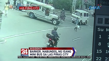 Barker, nabundol at nakaladkad ng mini bus | 24 Oras Weekend