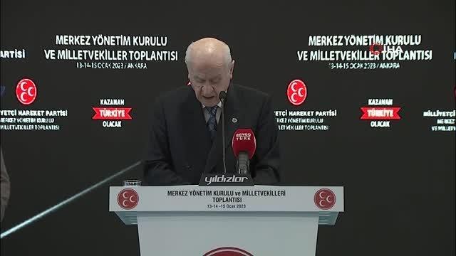 MHP lideri Bahçeli: Stokholm'da Cumhurbaşkanımız sayın Recep Tayyip Erdoğan'a benzeyen cansız bir maketin PKK/YPG'li hainler tarafından ve gizli...